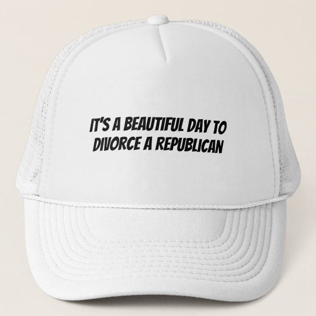 Casquette Divorce A Republican Trucker Hat (Devant)