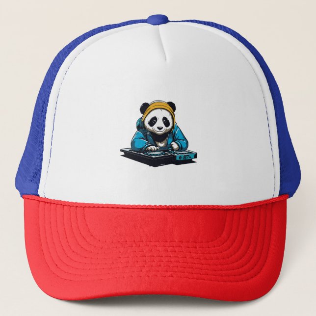 Casquette DJ Kawaii Panda (Devant)
