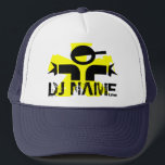 Casquette DJ personnalisée avec nom personnalisé<br><div class="desc">Casquette DJ personnalisée avec nom personnalisé. Idée de cadeau cool pour les disc-jockeys de musique.</div>