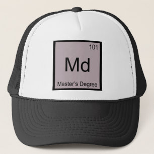 Casquette DM - Pièce en t de symbole d'élément de chimie