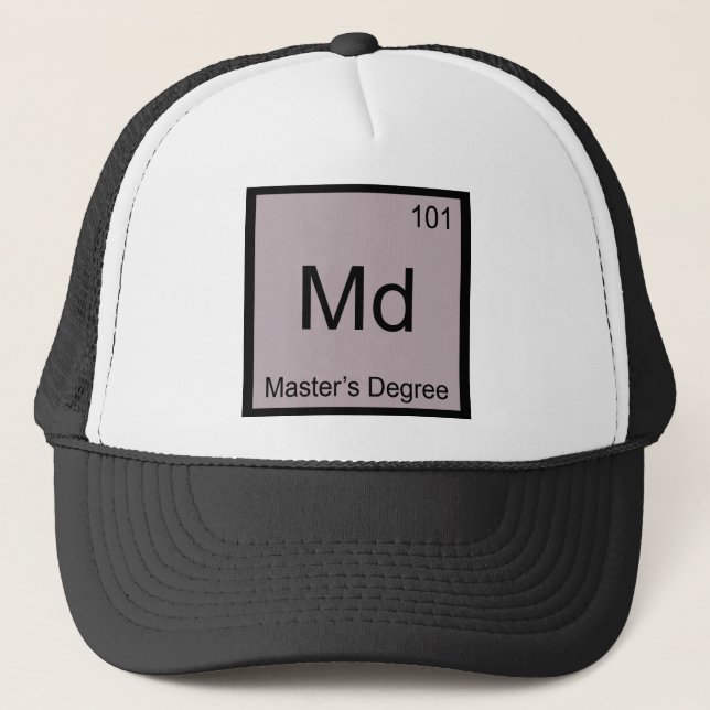 Casquette DM - Pièce en t de symbole d'élément de chimie de (Devant)