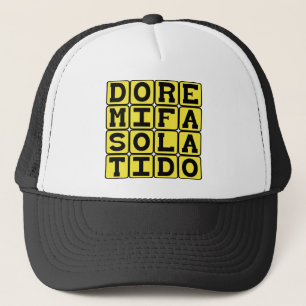 Casquette Do Ré Mi Fa Sol La Si Do, Notes de la gamme tonale