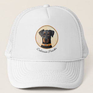 Casquette Doberman Pinscher Peinture non découpée Art origin