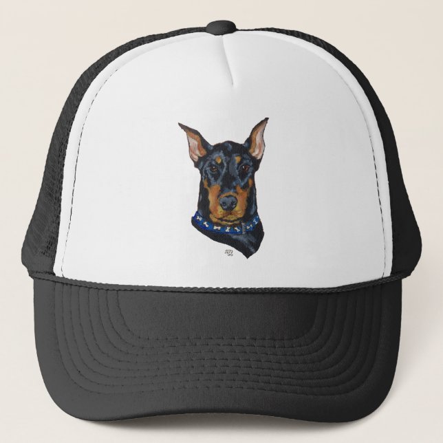 Casquette Dobermann noir Pinscher (Devant)