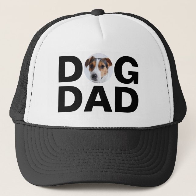 Casquette Dog Dad, Custom Photo Dad Gift Trucker Hat (Devant)