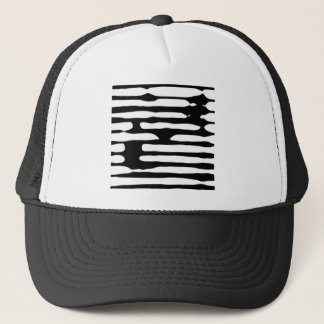 Casquette Dogecoin monochrome rayé abstrait