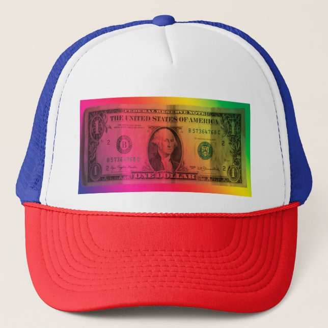 Casquette dollar arc-en-ciel (Devant)