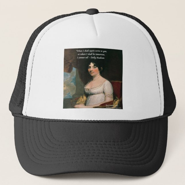 Casquette Dolly Madison & Célèbre Où Serai-Je Citation (Devant)