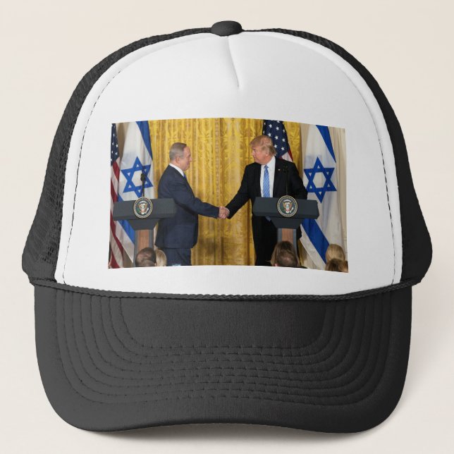 Casquette Donald Trump En Israël Avec Bibi Netanyahu (Devant)