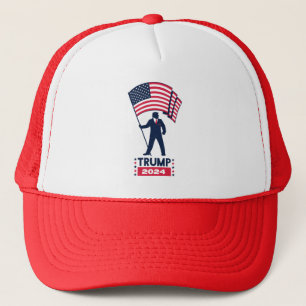 Casquette Donald Trump Pour Le Logo Électoral 2024 Du Présid