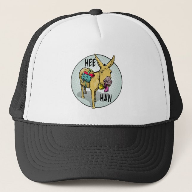 Casquette Donkey Braying HEE HAW (Devant)