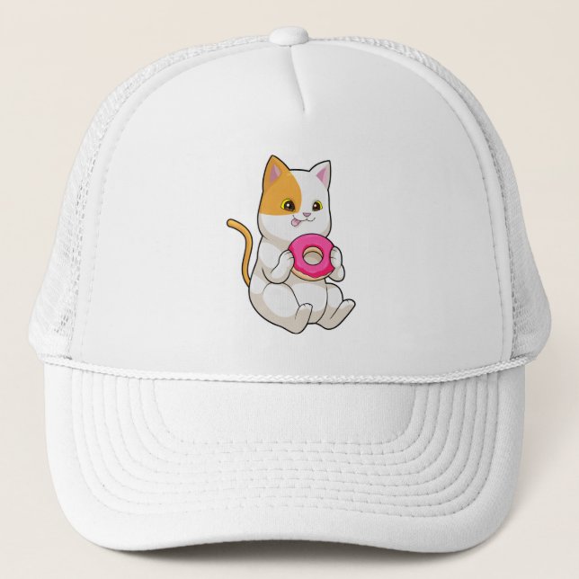 Casquette Donut mangeur de chats (Devant)