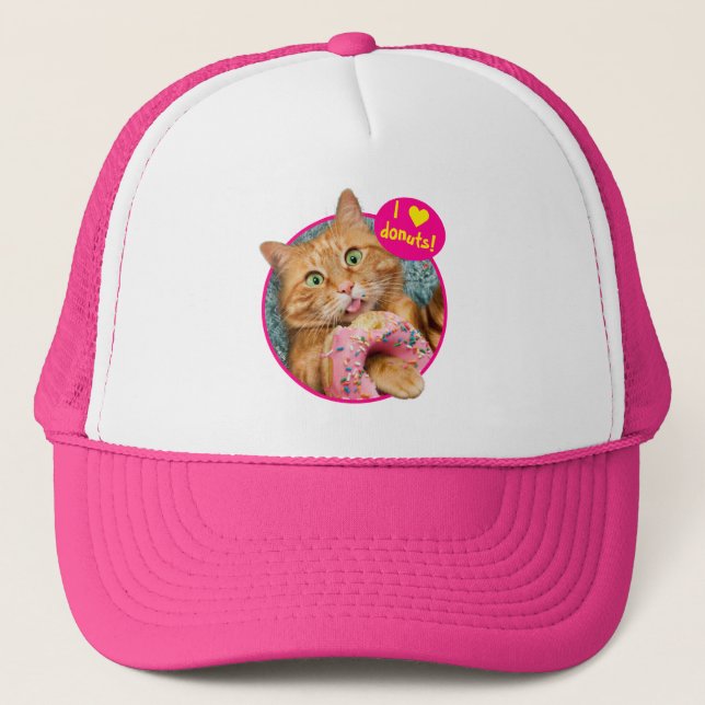 Casquette Donut mangeur de chats (Devant)