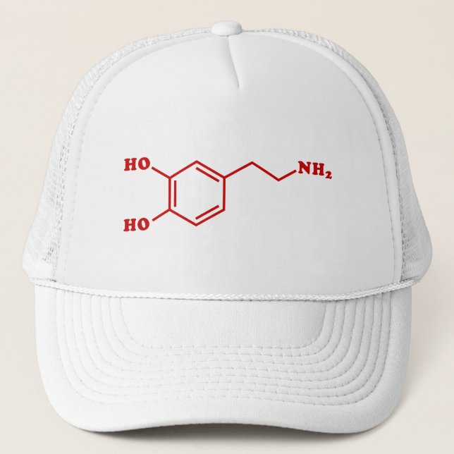 Casquette Dopamine formule chimique moléculaire (Devant)