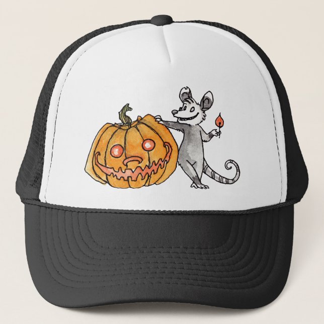 Casquette d'opossum de Jack-o'-lantern (Devant)