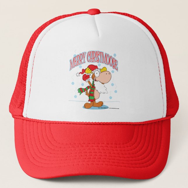 Casquette d'orignaux de Noël de bande dessinée (Devant)