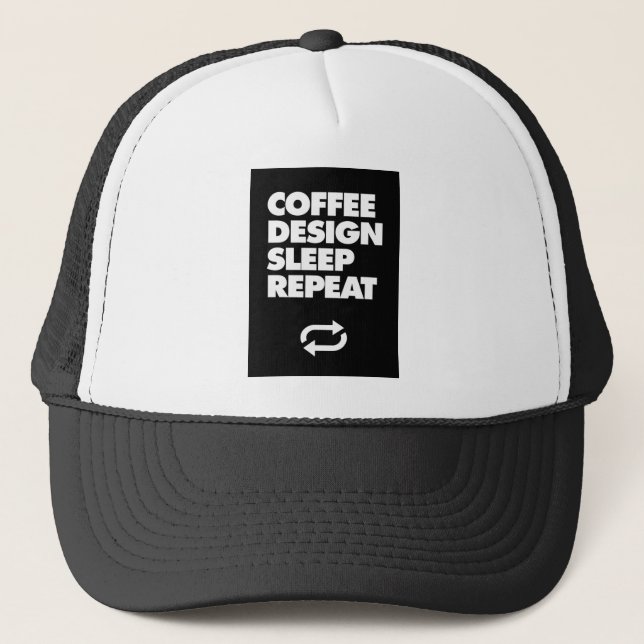 Casquette Dormir de conception de café Répétition (Devant)