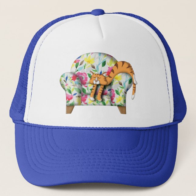 Casquette Dormir sur une chaise à fleurs (Devant)