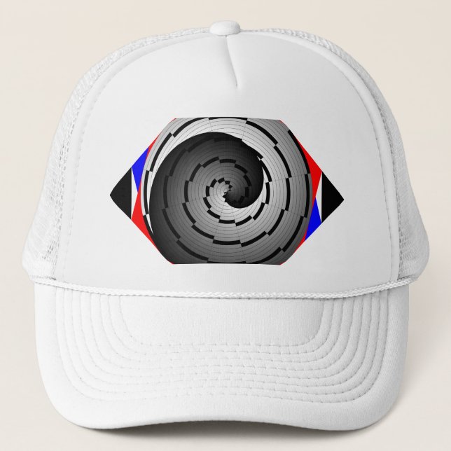 Casquette Double Yin Yang Spiral par Kenneth Yoncich (Devant)