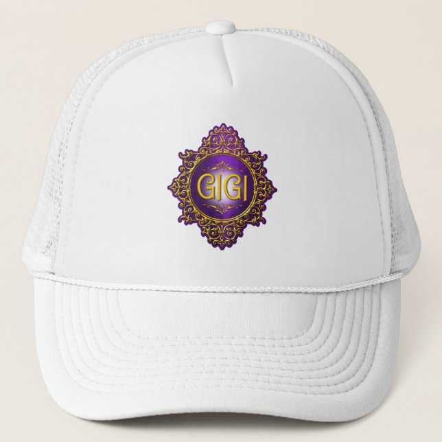 Casquette Douce GIGI Royal Violet & Or (Devant)