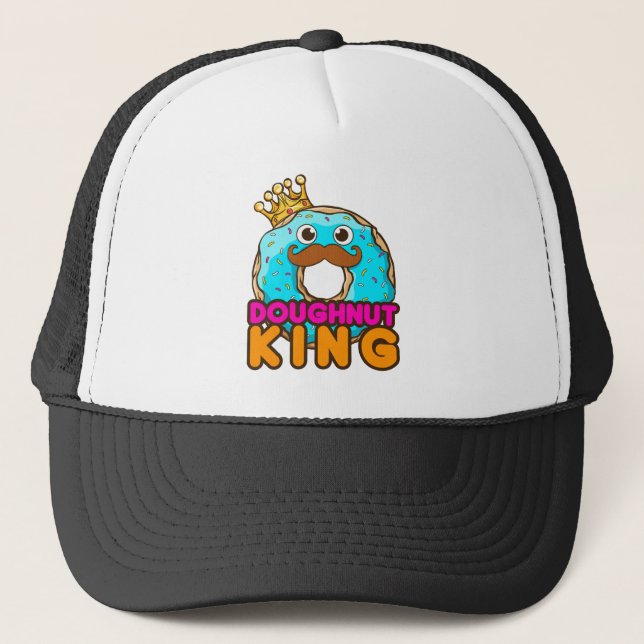 Casquette Doughnut King Donut Lover Hommes garçons (Devant)