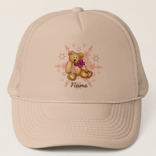 Casquette d'ours pour bébé rose
