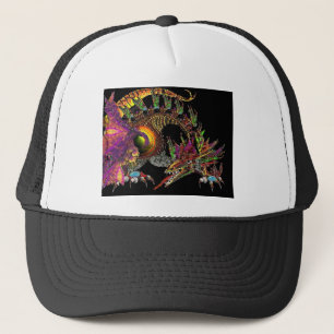 CASQUETTE DRAGO / DRAGON D'OR IMAGINAIRE EN PURPLE ET NOIR