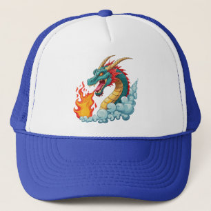 Casquette dragon à cornes bleues