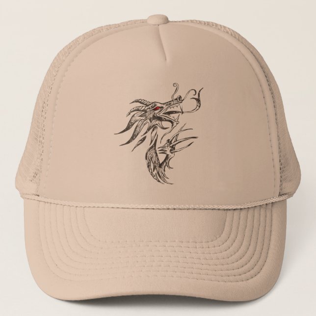 Casquette Dragon aux yeux rouges (Devant)