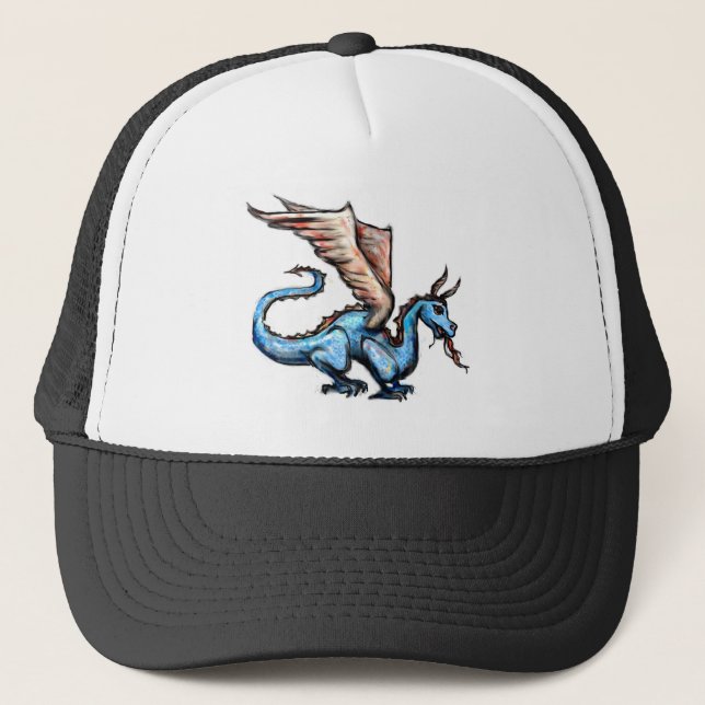 Casquette dragon bleu (Devant)