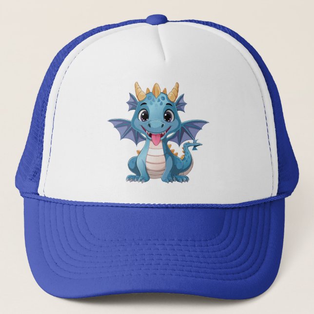 Casquette dragon bleu (Devant)