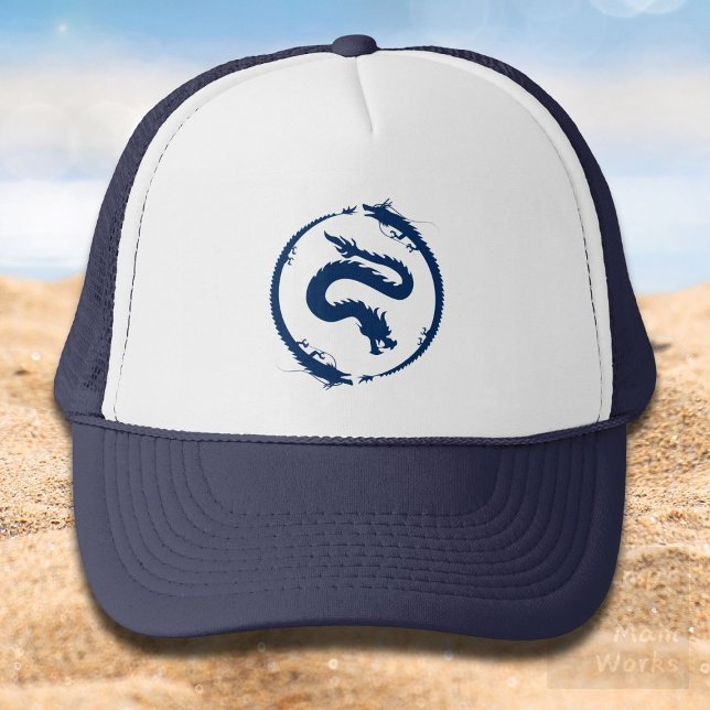 Casquette Dragon Circle en dark Blue (Créateur téléchargé)