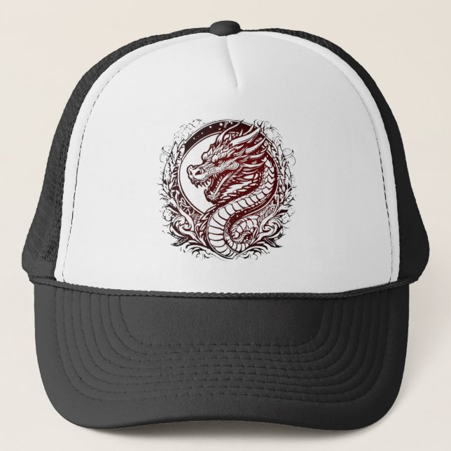 Casquette Dragon de la Sagesse Rouge (Devant)