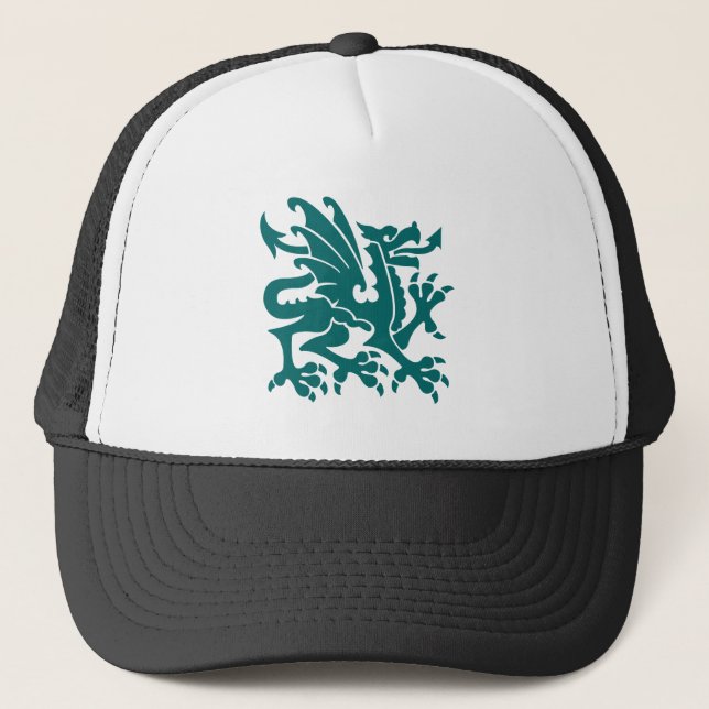 Casquette Dragon héraldique 01 - Moss Green (Devant)
