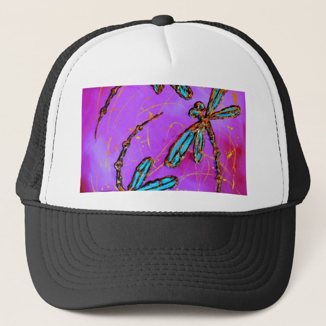 Casquette Dragonfly Flit Electrique rose (Devant)