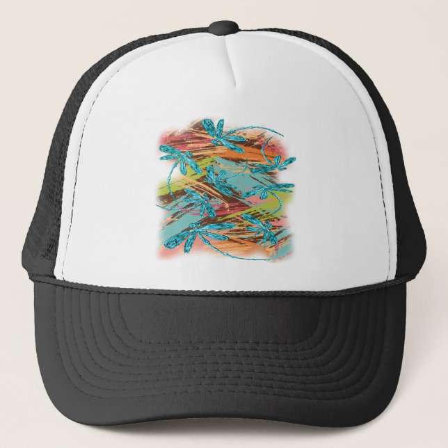 Casquette Dragonfly Turquoise Splash (Devant)
