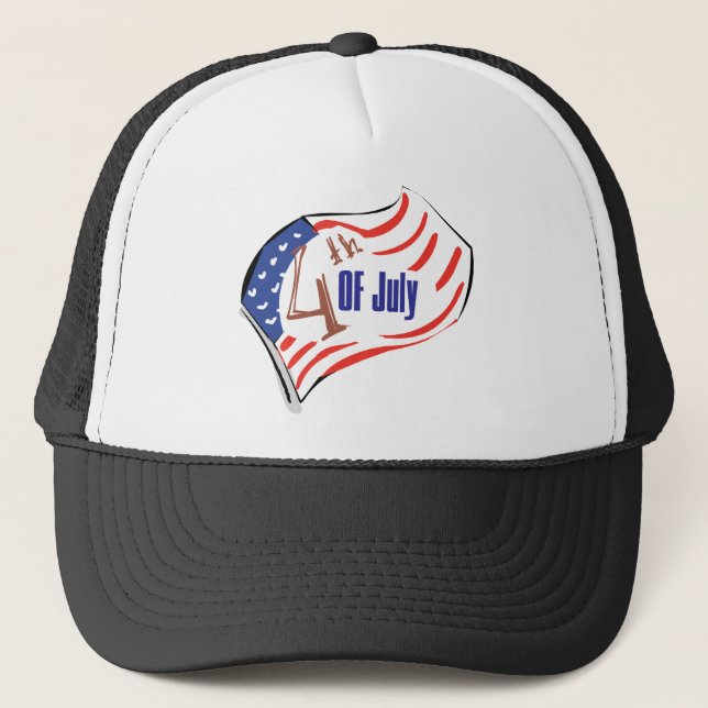 Casquette Drapeau 4 juillet américain (Devant)