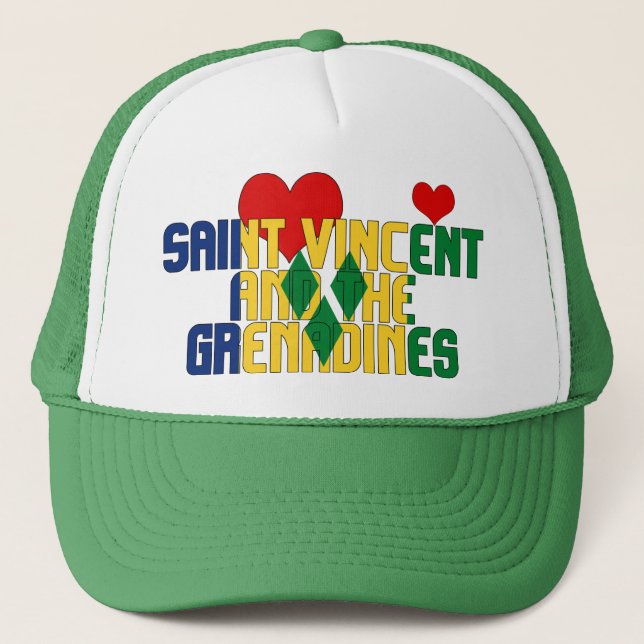 Casquette Drapeau adorable Saint-Vincent-et-les Grenadines (Devant)