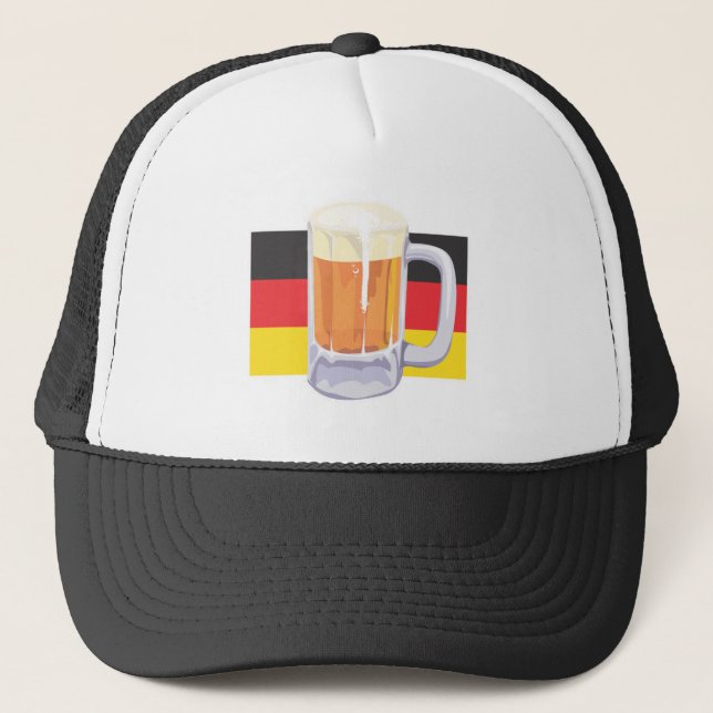Casquette Drapeau allemand avec de la bière (Devant)