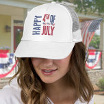 Casquette Drapeau américain 4 juillet patriotique<br><div class="desc">Cute Patriotic USA American Flag Heart 4 juillet Trucker Chapeau! Caractéristiques mignon à l'aspect angoissé des coeurs du drapeau américain pour former une image amusante rouge, blanc et bleu! Customisez les couleurs de l'arrière - plan et les polices si vous le souhaitez ! Célébrez les étoiles et les rayures avec...</div>