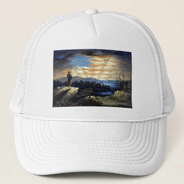 Casquette Drapeau américain céleste dans le ciel, Zouave Gue (Devant)