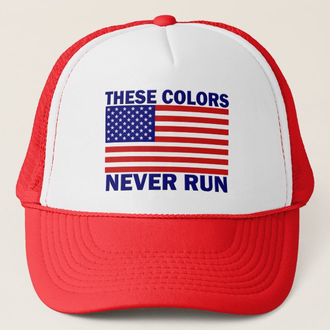 Casquette Drapeau américain Ces couleurs ne font jamais Casq (Devant)