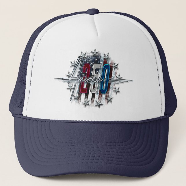 CASQUETTE DRAPEAU AMÉRICAIN CLASSIQUE RÉTRO CHROME AMERICA 2 (Devant)