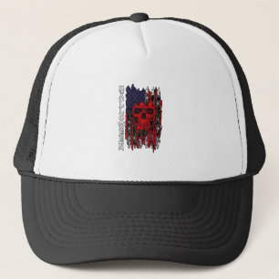 Casquette Drapeau américain crâne rouge Halloween Toiles d'a