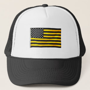 Casquette Drapeau américain des Etats-Unis de noir et d'or