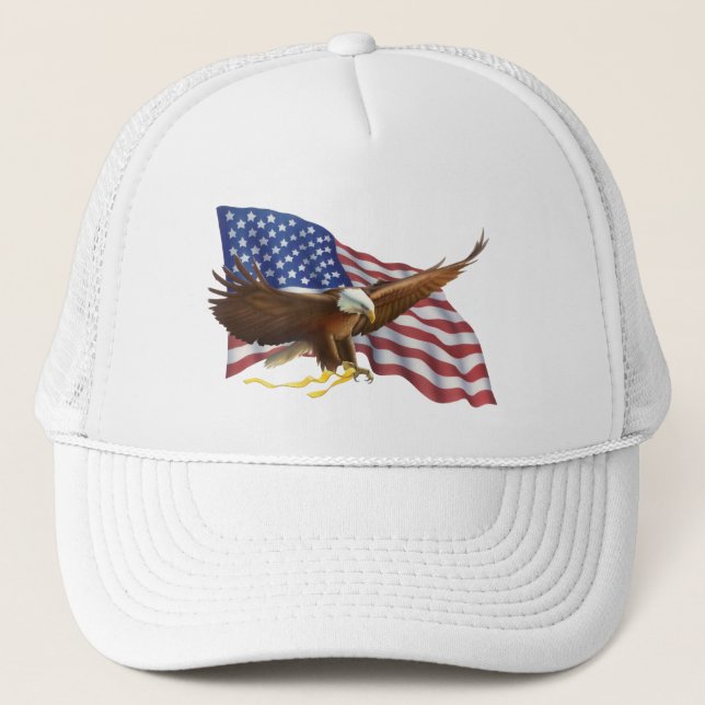 Casquette Drapeau américain et aigle (Devant)