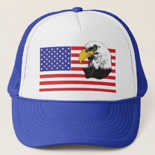 Casquette Drapeau américain et aigle à tête blanche
