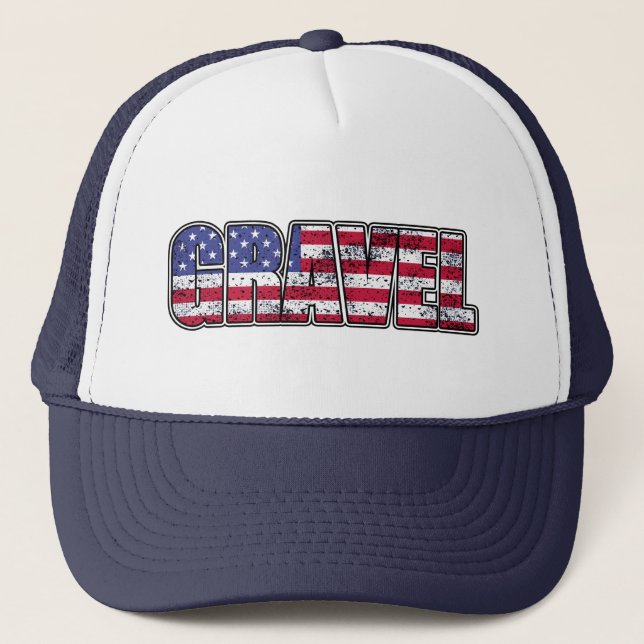 Casquette Drapeau américain Gravel Cycling (Devant)