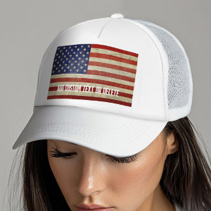 Casquette Drapeau américain patiné et délabré