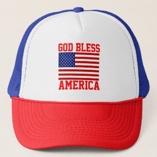 Casquette Drapeau Américain Patriotique Dieu Bénisse l'Améri